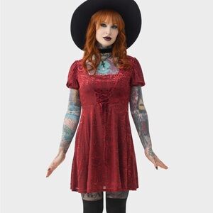 Killstar Red Skater Dress NWT